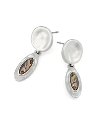 Robert Lee Morris Soho Abalone Textured Drop Earrings