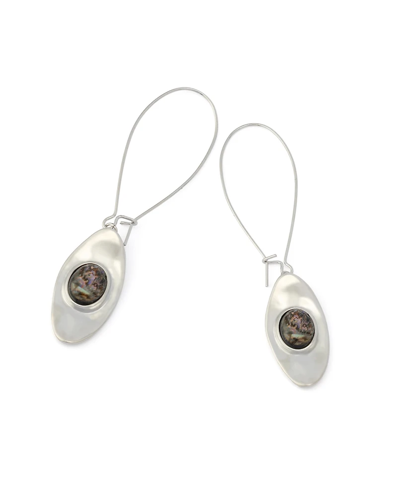 Robert Lee Morris Soho Abalone Textured Dangle Earrings