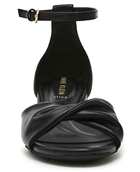 Anne Klein Women's Ankle Strap Square Toe Wedge Sandals