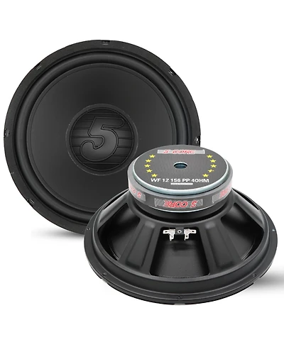 5 Core 12 Inch Woofer 400W Car Subwoofer 4Ohm Replacement Deep Sub w Poly Cone - Wf 12 156 Pp 4OHM