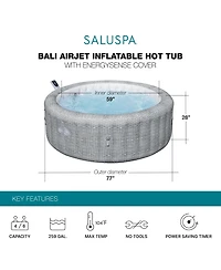 Bestway SaluSpa Bali Smart AirJet Inflatable Hot Tub w/ Energy Sense Cover.