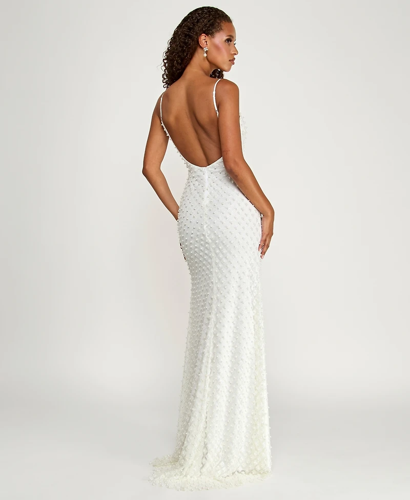 B Darlin Juniors' Scoop Neck Maxi Gown