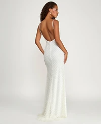 B Darlin Juniors' Scoop Neck Maxi Gown