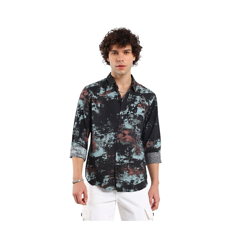 Campus Sutra Men's Contrast Dab Shirt