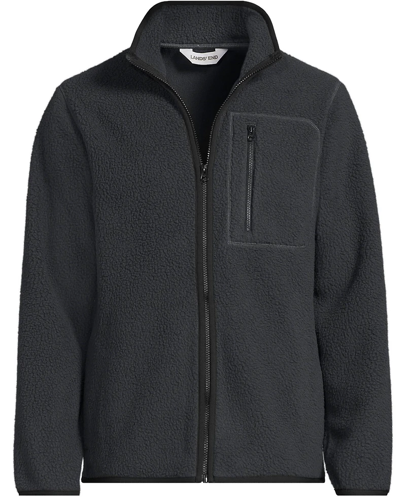 Lands' End Men's Tall Full Zip High Pile Fleece Jacket