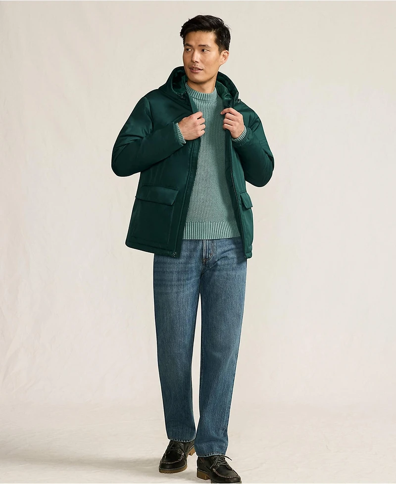 Lands' End Men's FeatherFree Insulated Hooded Jacket