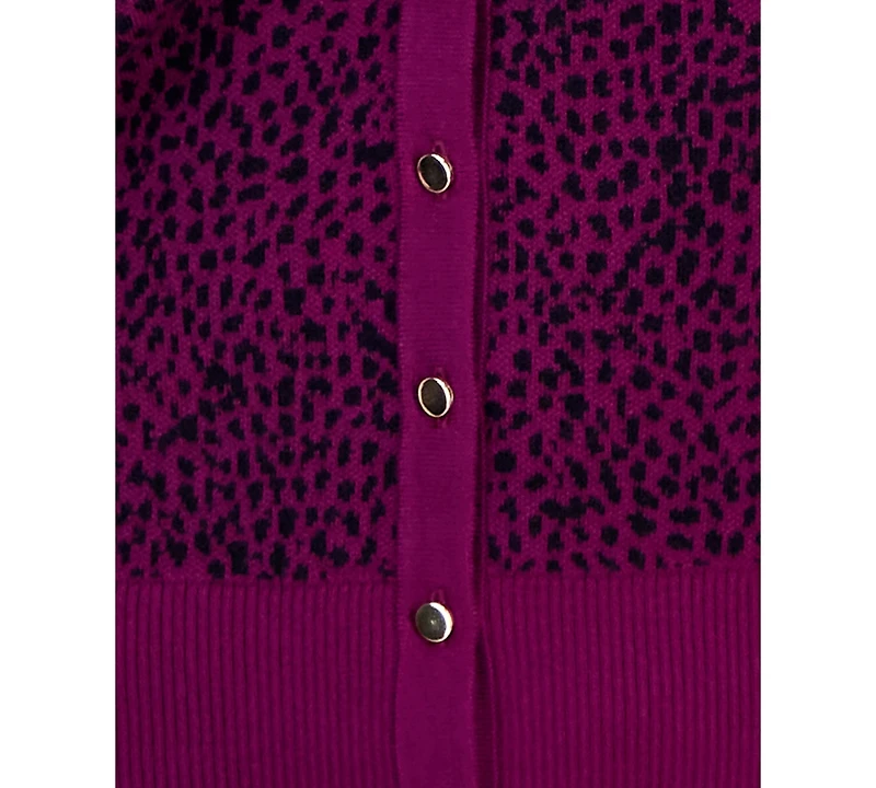 Jm Collection Women's Printed V-Neck Long-Sleeve Cardigan, Macy's Exclusive
