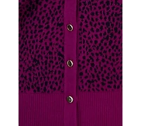 Jm Collection Women's Printed V-Neck Long-Sleeve Cardigan, Macy's Exclusive