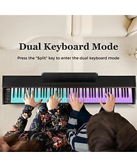 Hongge 88-Key Hammer Action Weighted Digital Piano with Furniture Stand