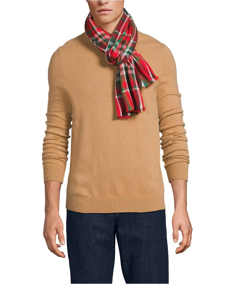 Lands' End Men's CashTouch Pattern Winter Scarf