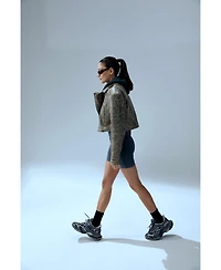 Pcfg Women's Cotton Acid Wash Biker Leggings