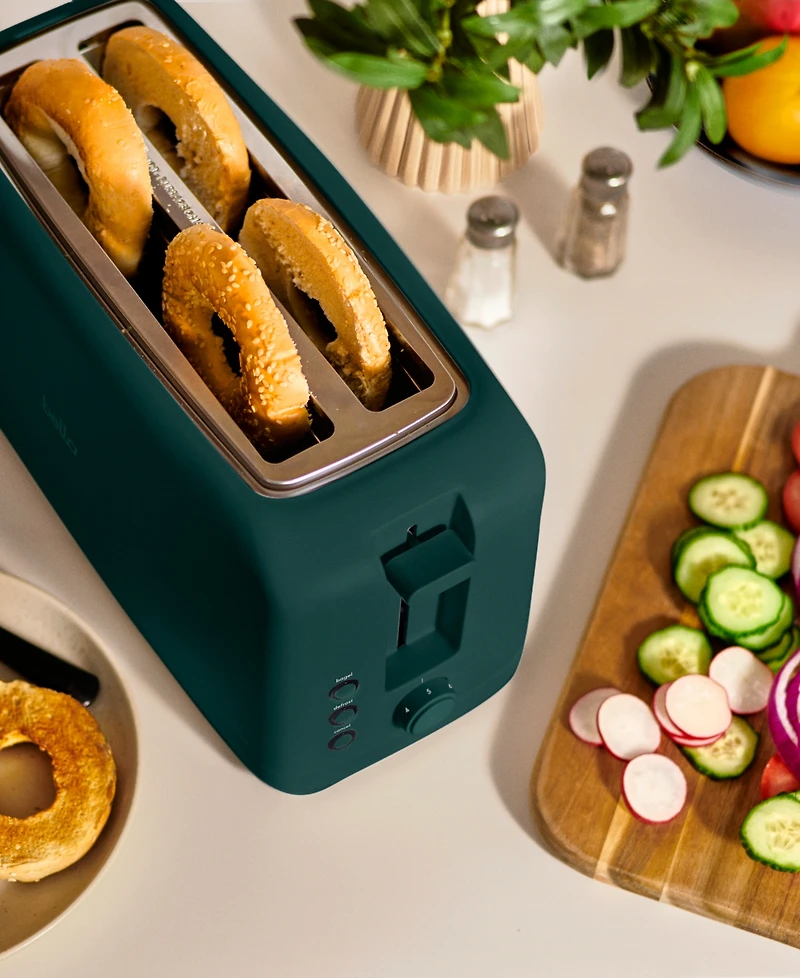 Bella 4-Slice Wide-Slot Slim Toaster, Forest Green