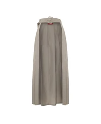 Pcfg Women's Linen-Blend Shiny Woven Belted Skirt
