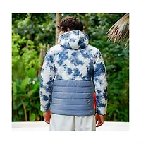 Campus Sutra Men's Coin Grey Dye-Block Quilt Puffer Jacket