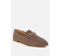 London Rag Womens Noltas Horsebit Embellished Flat Loafers