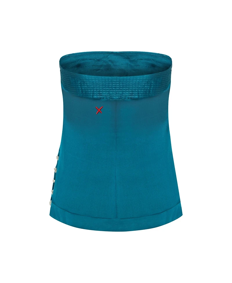 Pcfg Women's Pure Silk Strapless Top