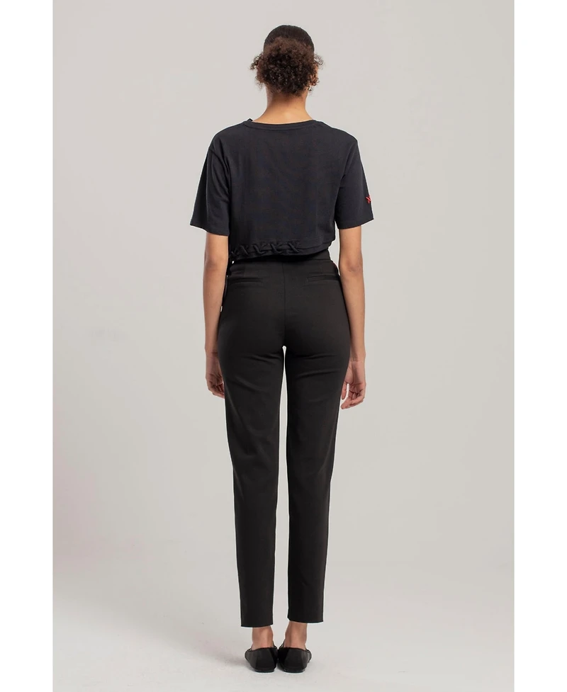 Pcfg Women's Free Heaven Cotton Crop String T-Shirt