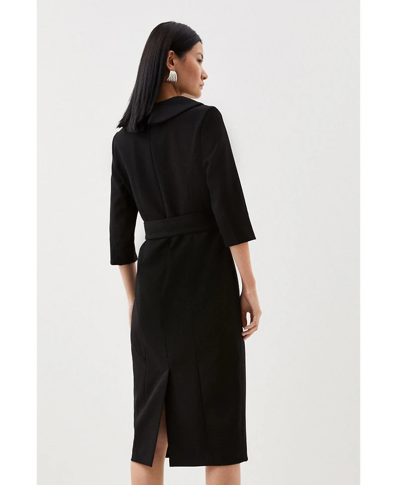 Karen Millen Women's Roll Neck Pencil Midi Dress