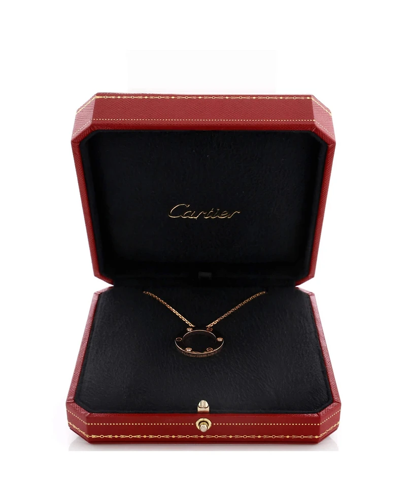 Pre-Owned Cartier 3 Diamonds Love Pendant Necklace