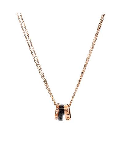Pre-Owned Cartier Love 3 Ring Pendant Necklace