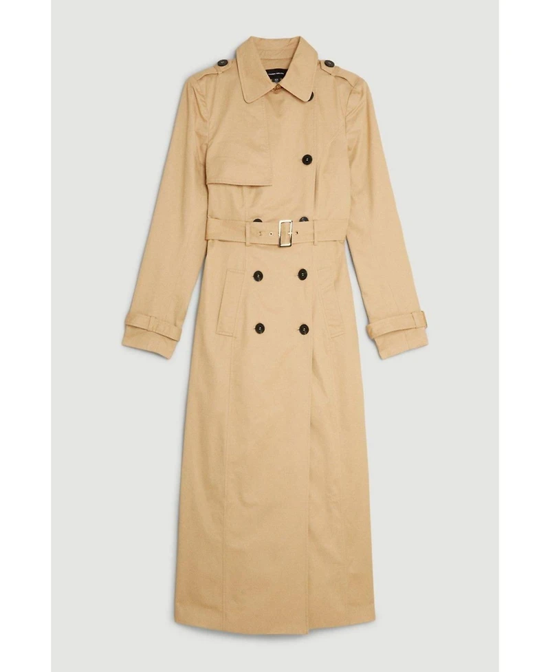 Karen Millen Women's Tailored Classic Belted Trench Coat