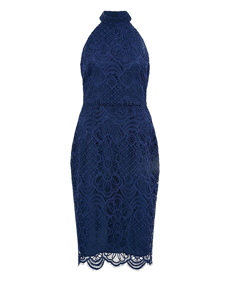 Yumi Women's Lace Halter Neck Dress