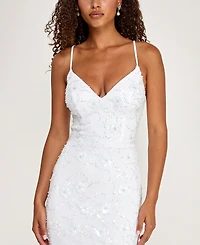 City Studios Juniors' Sequin Long Mermaid Gown