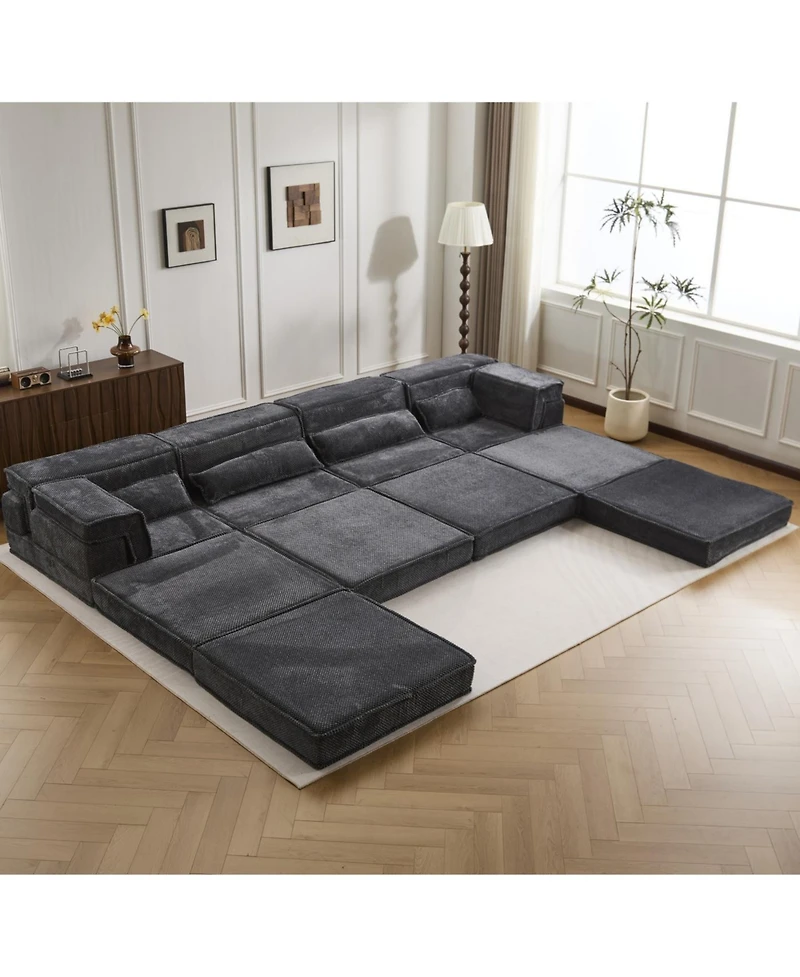 Streamdale Furniture Compression Sofa, Convertible Floor Sofa Bed, Modular Sectional Sofa