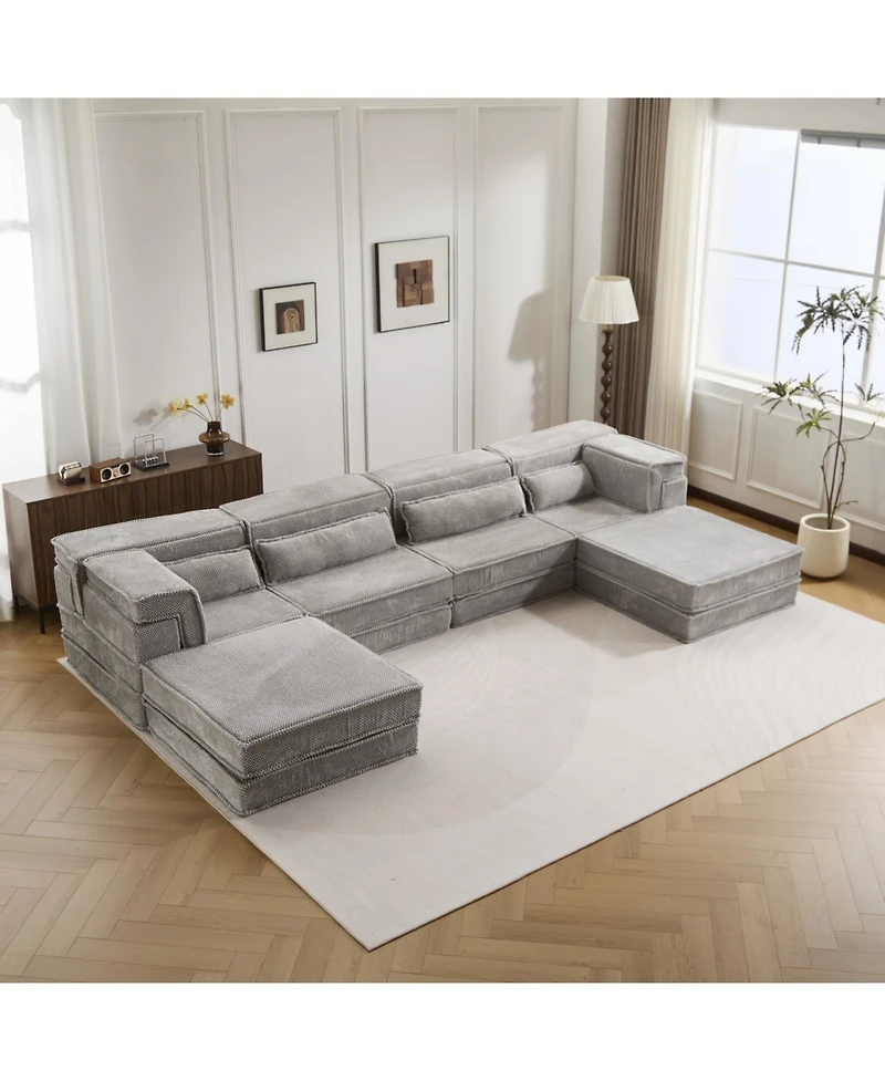 Streamdale Furniture Compression Sofa, Convertible Floor Sofa Bed