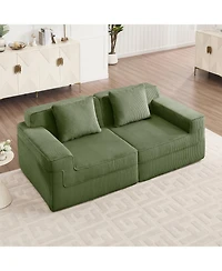 Streamdale Furniture Modular 2 Seat Loveseat Boneless Sofa, Cloud Sectional Couch with Deep Seat