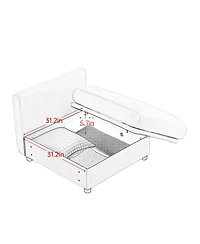 Streamdale Furniture Modular Sectional Sofa with Storage, Extra Large U Shaped Couch, Blue