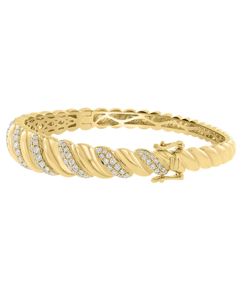 Effy Collection Diamond Bangle Bracelet (1-1/2 ct. t.w.) in 14k Yellow Gold