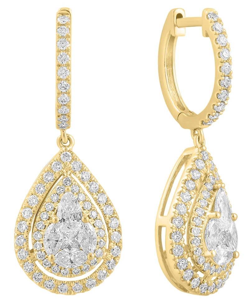 Effy Collection Diamond Drop Earrings (1-1/8 ct. t.w.) in 14k Yellow Gold