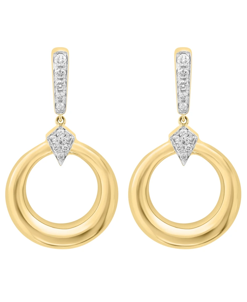 Effy Collection Diamond Earrings (3/8 ct. t.w.) in 14k Yellow Gold