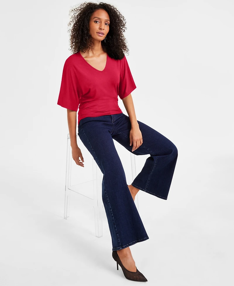 I.n.c. International Concepts Women's V-Neck Dolman-Sleeve Top, Exclusively at Macy's