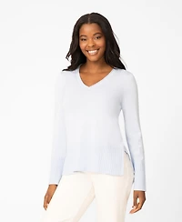 Melissa Paige Women's V-Neck Wide-Hem Wide-Cuff Sweater