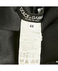 Pre-Owned Dolce & Gabbana Women's Black Floral Print Crepe Knee-Length Dress