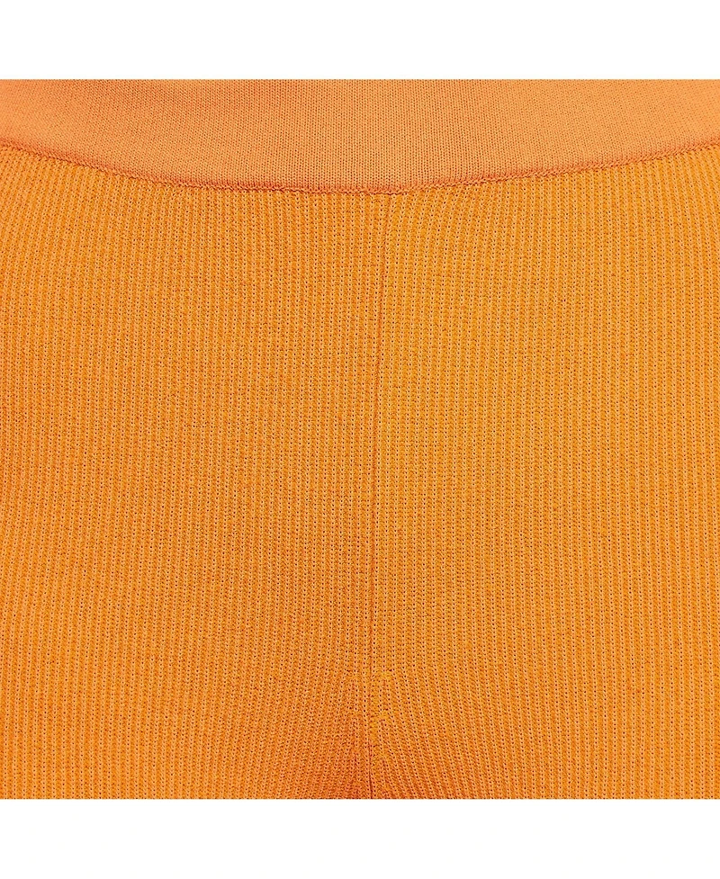Pre-Owned Jacquemus Women's Orange Rib Knit Le Short Arancia Biker Shorts