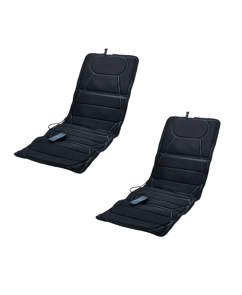 Pursonic Full-Body Massage Mat with Heat 2 pack – Multi-Zone Vibration Relief for Back, Lumbar & Legs