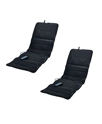 Pursonic Full-Body Massage Mat with Heat 2 pack – Multi-Zone Vibration Relief for Back, Lumbar & Legs