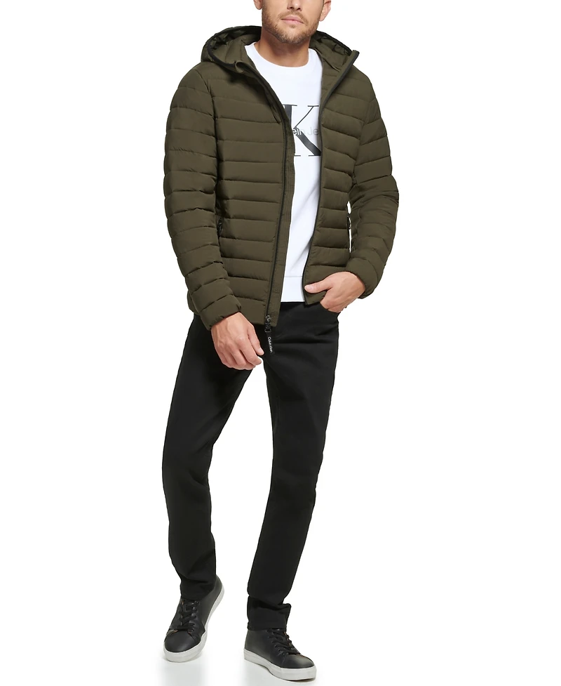 Calvin Klein Men's Hooded & Quilted Packable Jacket