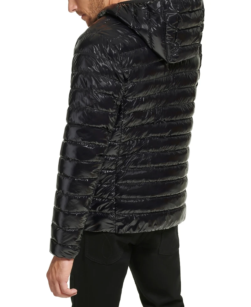 Calvin Klein Men's Hooded & Quilted Packable Jacket