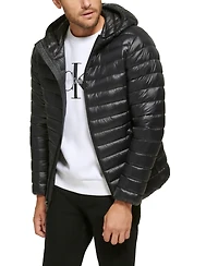 Calvin Klein Men's Hooded & Quilted Packable Jacket