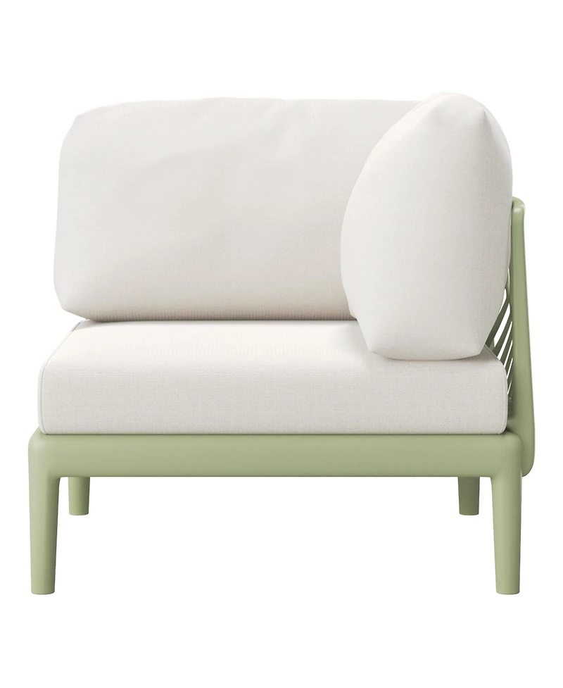 Modern Outdoor Polypropylene Resin Deep Seating Sectional Corner Chair