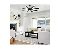 Sofucor 52-inch Modern Exquisite Black 8-Blade Ceiling Fans with Adjustable Led Lights and Intelligent Remote Control