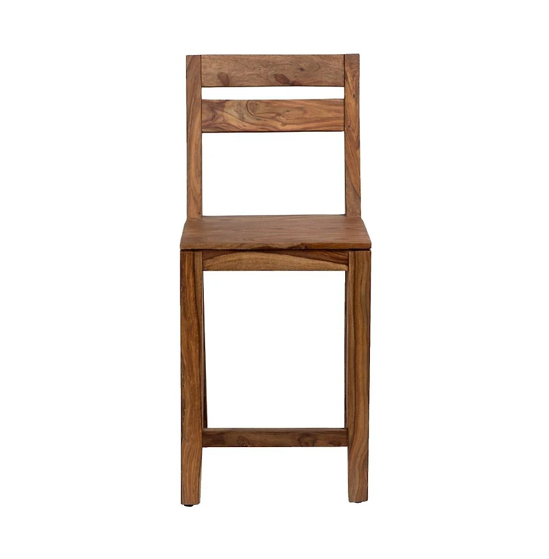 Porter Designs Urban Solid Sheesham Wood 24" Counter Height Dining Chair