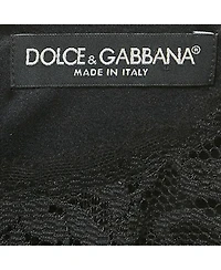 Pre-Owned Dolce & Gabbana Women's Black Lace Draped Sleeveless Short Dress