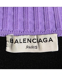 Pre-Owned Balenciaga Women's Colorblock Pattern Knit Shift Midi Dress