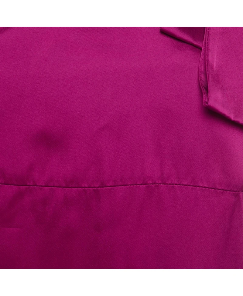 Pre-Owned Stella Mccartney Women's Burgundy Pink Satin One Shoulder Mini Dress