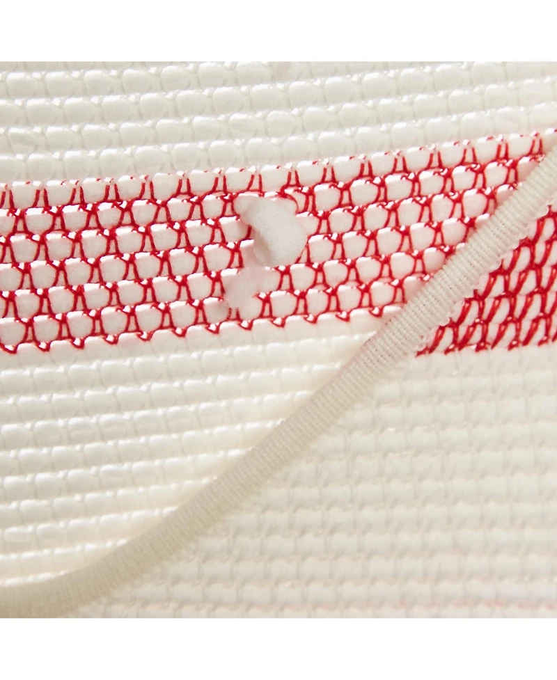 Pre-Owned Stella Mccartney Women's White/pink Open Striped Knit Fringe Detail Dress